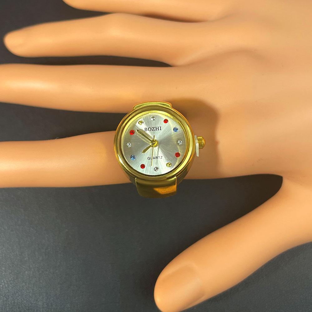 

Individuality Women s Ring Watch For Women Men Unique Design Lady Stretchy Finger Rings Watches Couple Accessories золотий