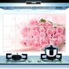 Oil-proof Kitchen Wall Sticker Rose Tulip Flower Dolphin Dandelion Self-adhesive Waterproof