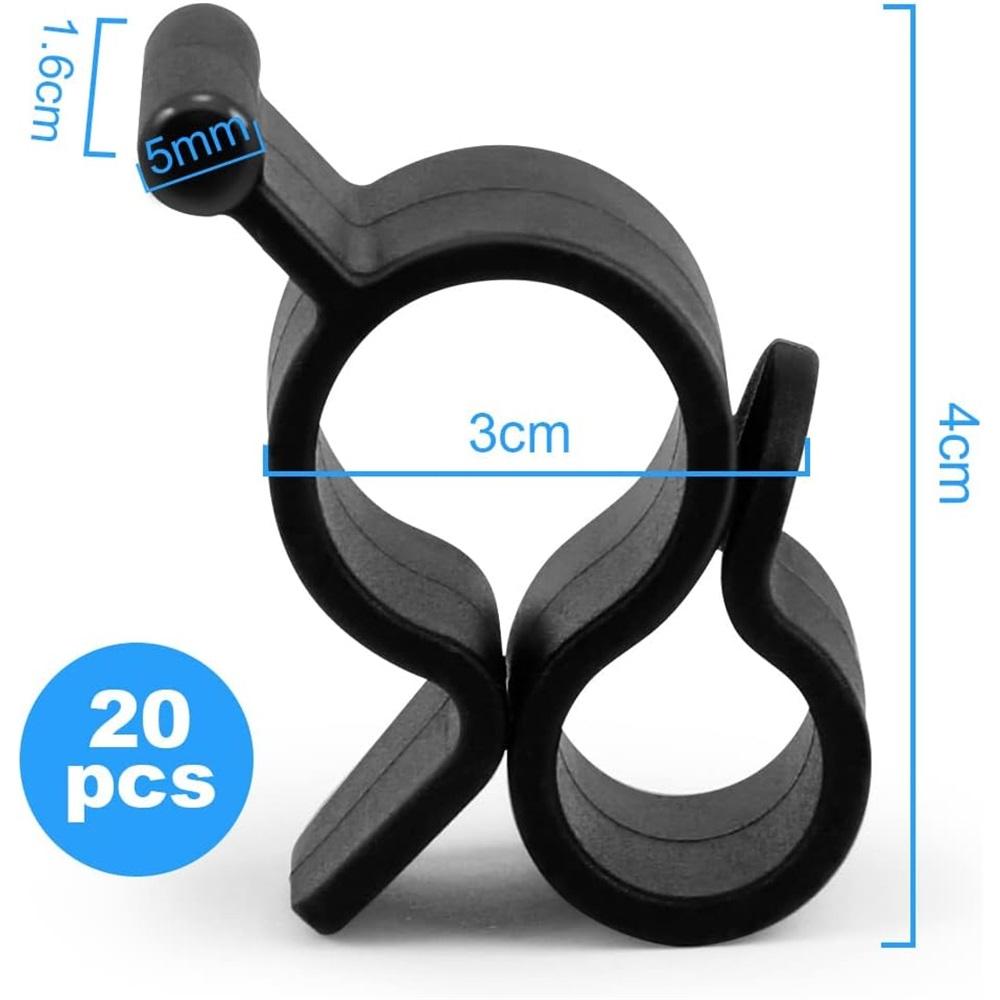 Pipe Strip Hooks, 20 Count, S-shaped RV Hooks, Awning Hooks, Camping Pipe Rail Accessories, Party Light Hooks For RV, Indoor And Outdoor Decorating