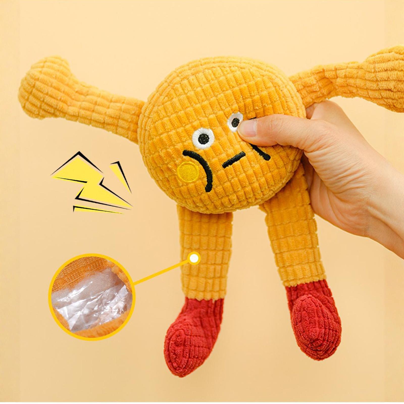 

Dog& Squeaky Chew Toys-Soft Yarn Plush &Long Leg Baby Dog and Catnip Toy with Squeakers & Crinkle Paper Gift for Small one size