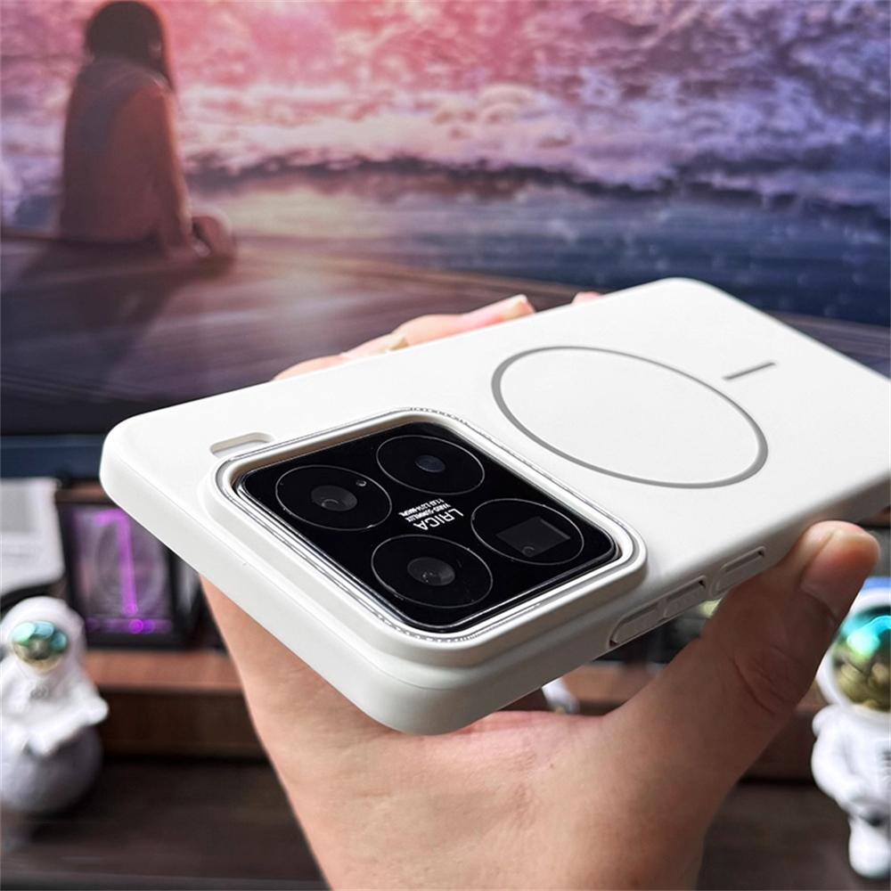 Ultradünne einfarbige matte Hart-PC-Hülle für Xiaomi Mi 15 Pro 14 Ultra 14T 13 CIVI 5 Pro Slim magnetische kabellose Ladehülle