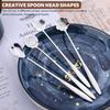 Stainless Steel Golden Small Fork Set for Home Kitchen Cutlery Dinner Table with Green Ceramic Handle Design Salads and Fruit Fork