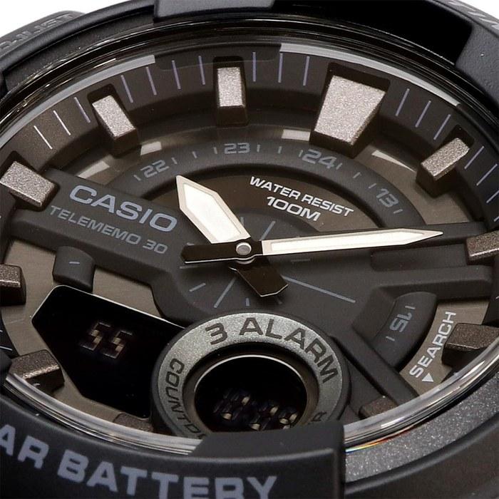 [Casio] Casio World Time Analog-Digital Quartz Watch AEQ-110W-1BV Men's Black Reverse LCD Black