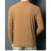 Spring Autumn Stand Collar Casual Fashion Bottomed T-shirt Male Long Sleeve Solid Color Tee Pullover Top Men