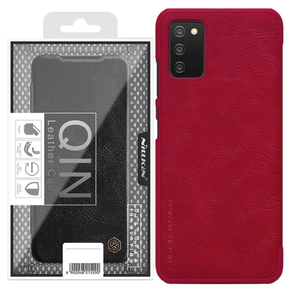 Nillkin Qin Skórzana Kabura Etui Samsung Galaxy A03S Czerwony