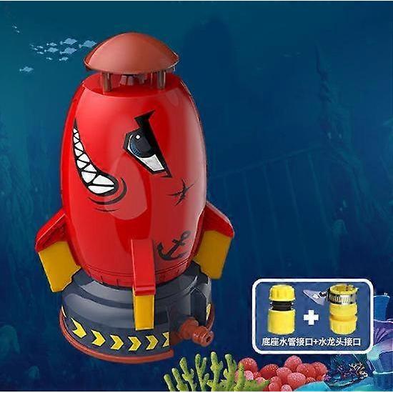 Space Rocket Sprinkler Children's Rotating Flying Water Toy Outdoor Water Pressure Lift Off Sprinkler