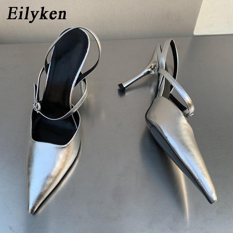Fashion Eilyken Spring Women Slingback Fashion Buckle Strap Elegant Snadal Low Thin Heels Dress Pumps Shoes Zapatos