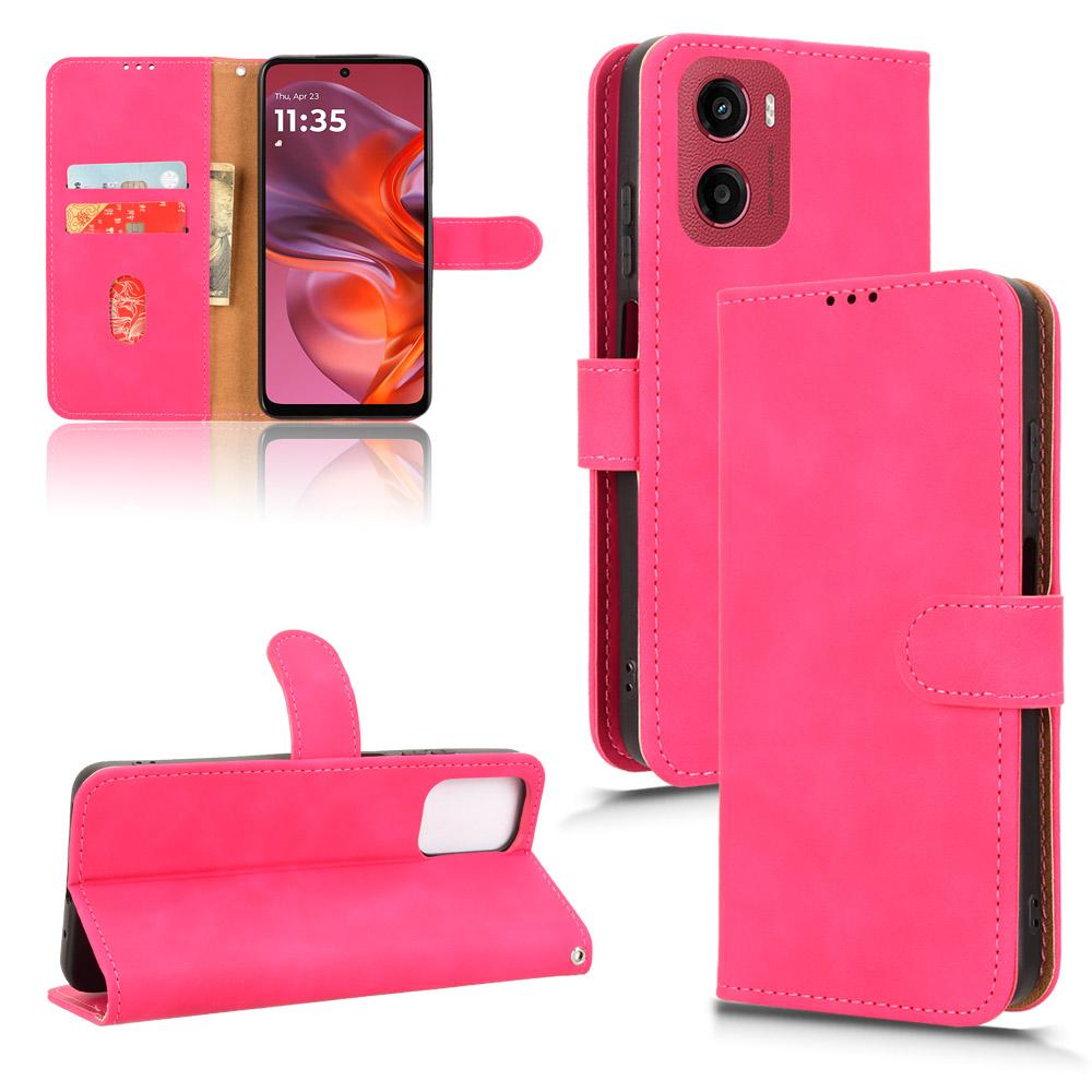 For Motorola Moto G05 4G/E15 4G Leather Case Skin Feel Anti Drop Wallet Flip Phone Cover