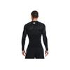 Under Armour Heat Gear Series Logotrykk Rund hals Langermet Treningsskjorte Herre topper Svart 1370325-001