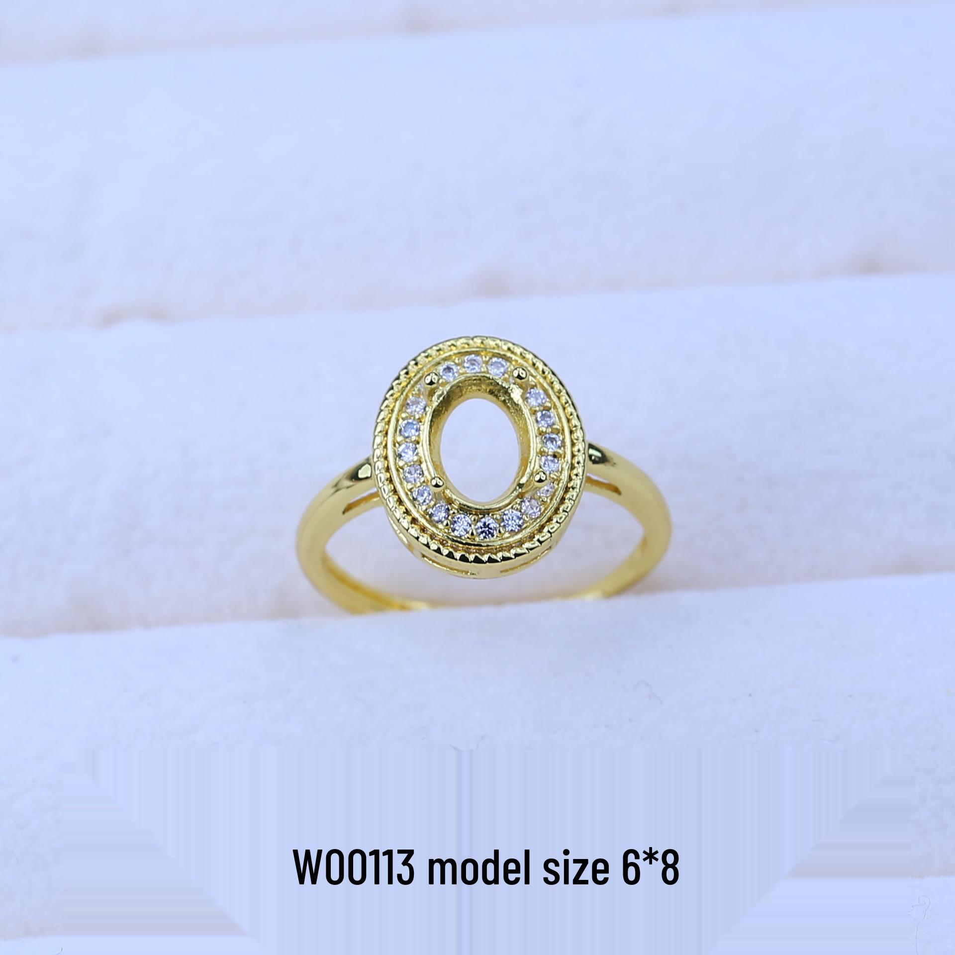 

Роскошная регулируемая оправа для кольца с овальным цирконом и бриллиантами