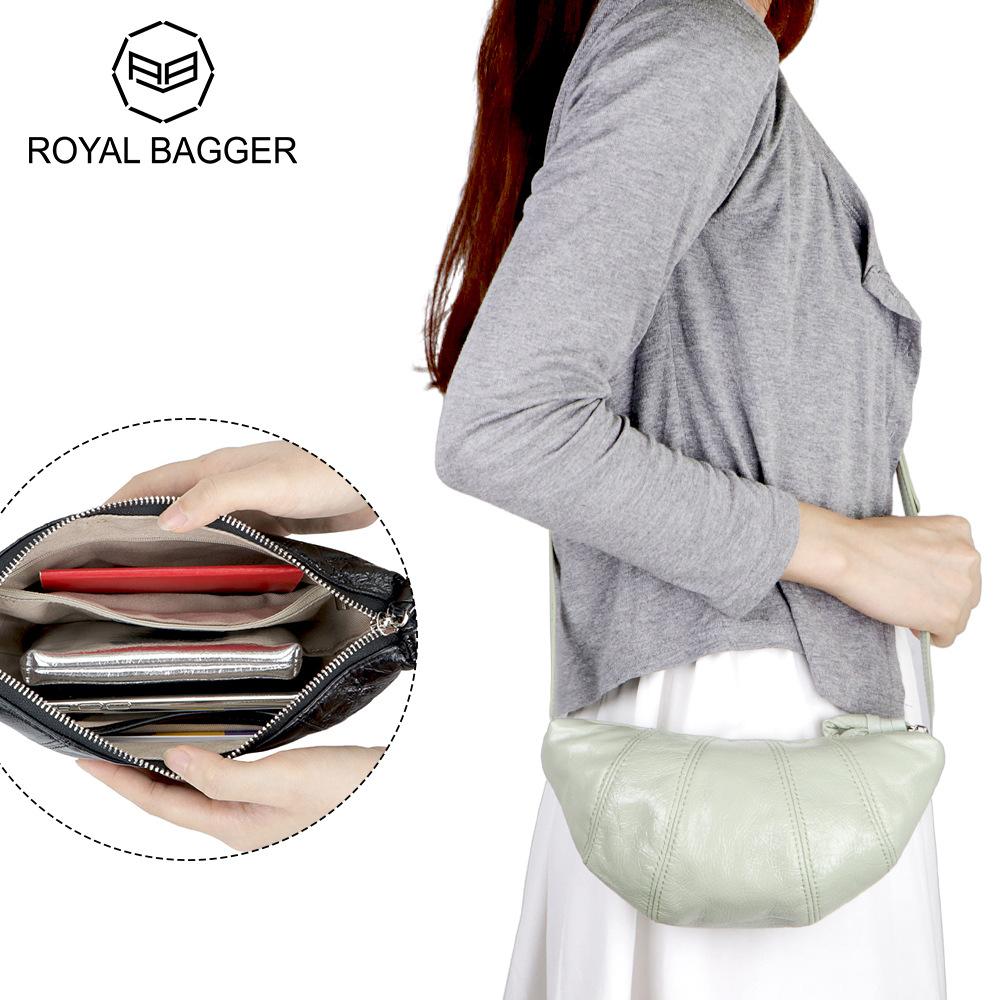 

Женские сумки через плечо Royal Bagger, кошелек из натуральной кожи, повседневная простая сумка через плечо 1796 чёрный