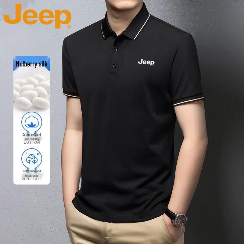 JEEP Men s Short Sleeve Polo T-Shirt 4XL