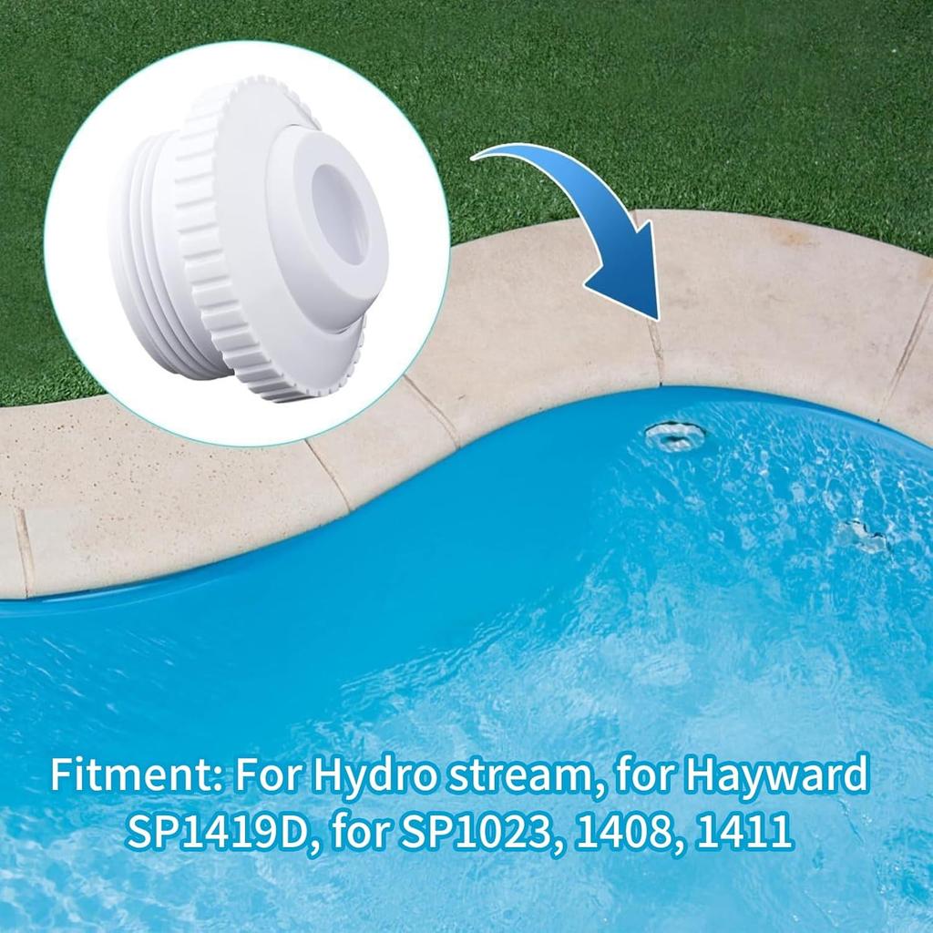 3Pcs Pool Jet Nozzles, Rotating Inlet Pool Return Jet,Adjustable Water Directiona Flow Inlet Jet, for Hydro Stream, for Hayward SP1419D, for SP1023,