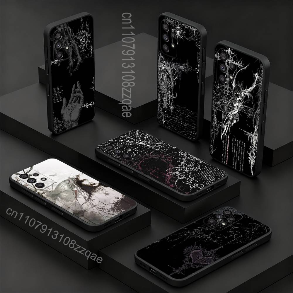 Dark Gothic Cybersigilism For Samsung S 26,25,24,23,22,30,21,10,9,Ultra,Plus,Lite,FE,4,5G Phone Case Black Soft Case