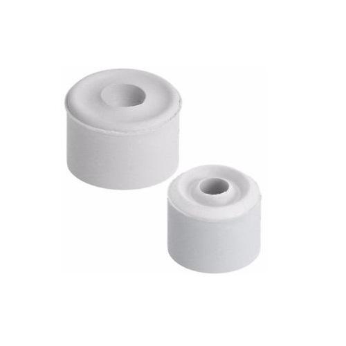 Store Hvite Gummi Dørstoppere 32mm / 1.1/4'' Enkelt