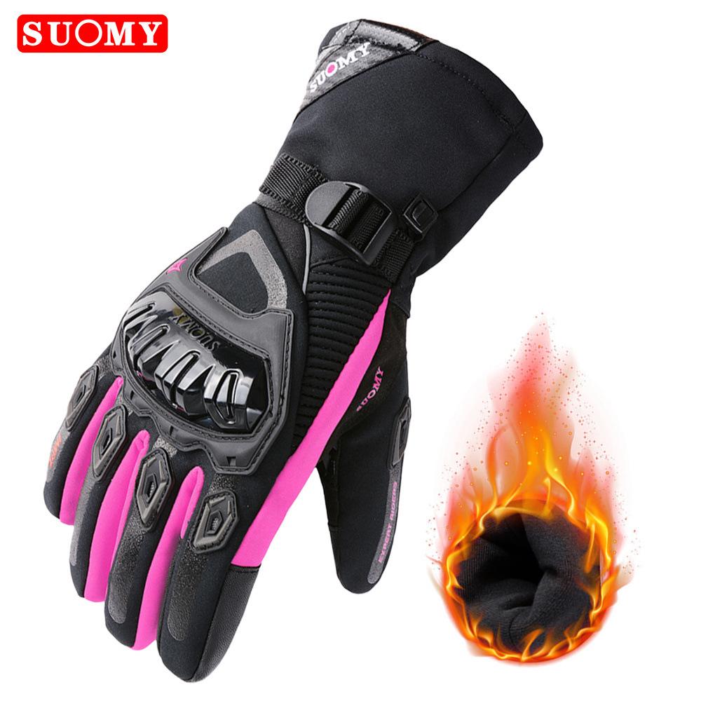Cycling Gloves Can Touch Screen Waterproof and Warm Electric Vehicle Long Windproof Gloves