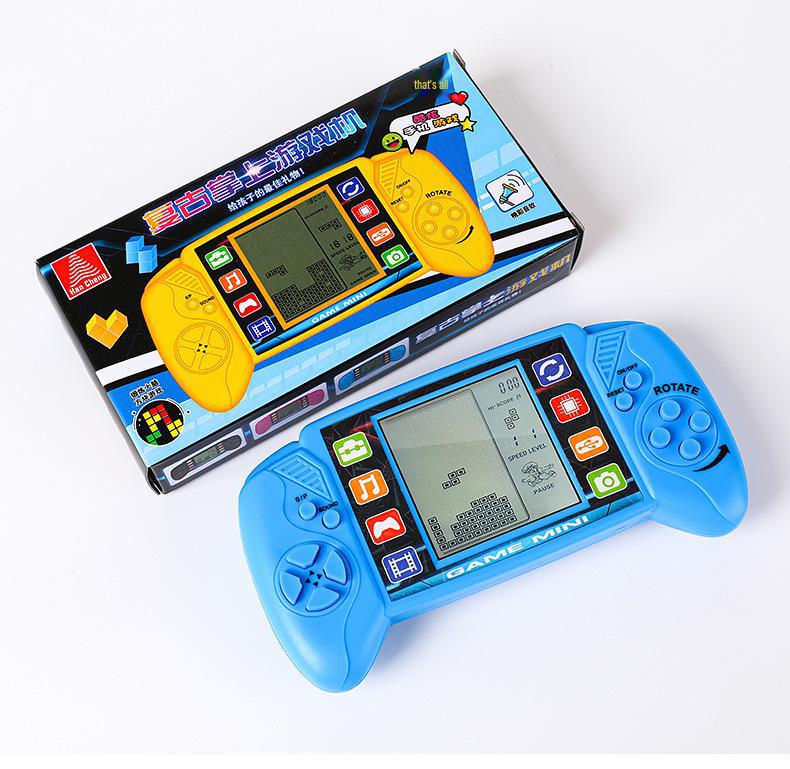 Consolă de jocuri portabilă Tetris nostalgică clasică cu ecran mare - jucărie educațională creativă pentru copii