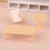 1/12 Dollhouse Mini Çay Masası Sandalye Kanepe Modeli Dollhouse Oturma Odası Dekorasyonu Bebek Evi Mobilya Aksesuarları