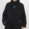 Puma Casual Loose Stand Collar Pullover Sweatshirt Women Tops Black 530299-01
