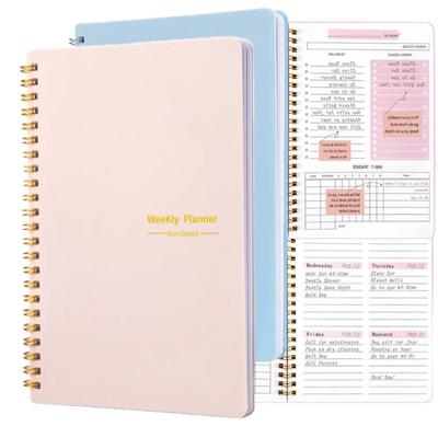 Weekly Planner Agenda A5 Notebook Planner 52 Weeks Planner Schedules Stationery School Office Supplies Stationery