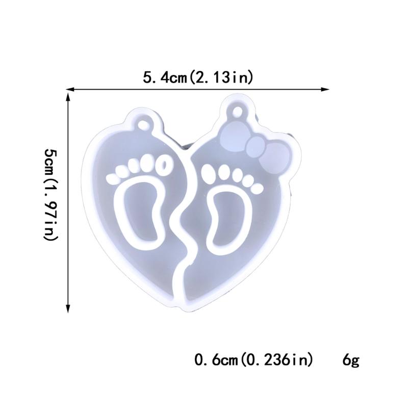 Foot Silicone Resin Mold,Foot Epoxy Resin Casting Mold for DIY Crafts Car Pendant Jewelry Making Keychain Silicone Mold