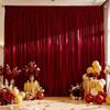 1 Stück Gold Satin Hintergrundvorhang Faltenfrei Glitzernde Vorhänge für Hintergründe, Kulisse für Hochzeit Baby Geburtstage Party