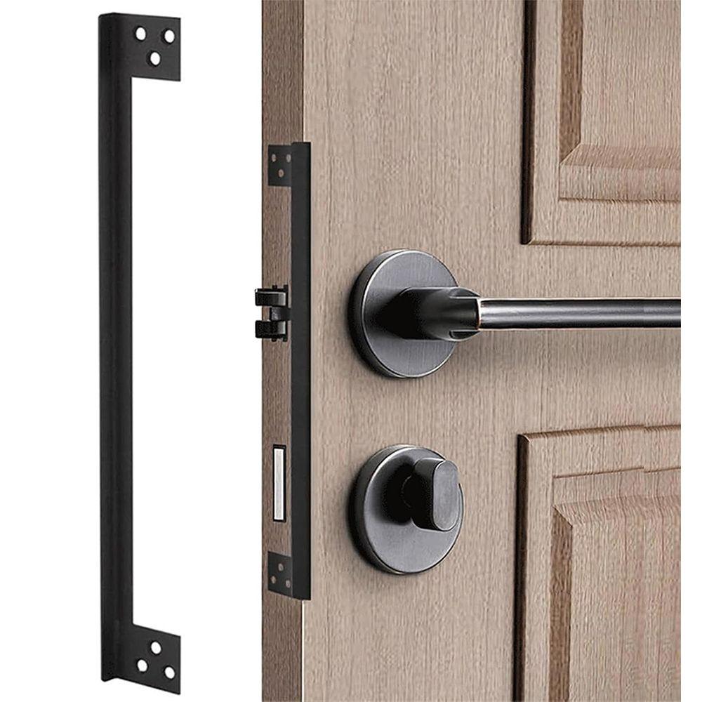 Steel Door Latch Guard Plate Easy Installation Door Latch Shield Durable Door Guard Plate Office