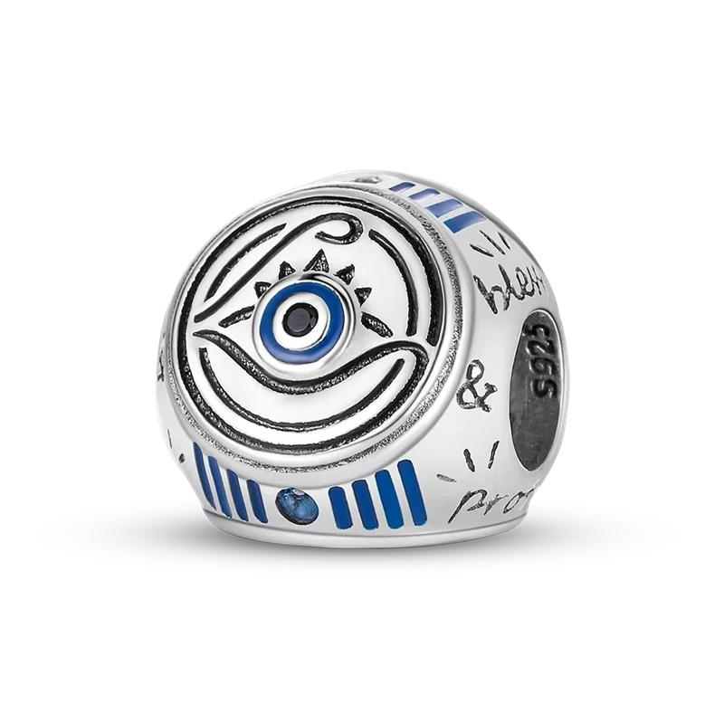 925 Silver Color Evil Eye Charm Demon Eye Bead For Original Bracelet&Bangle DIY Making Fashion Jewelry Gift