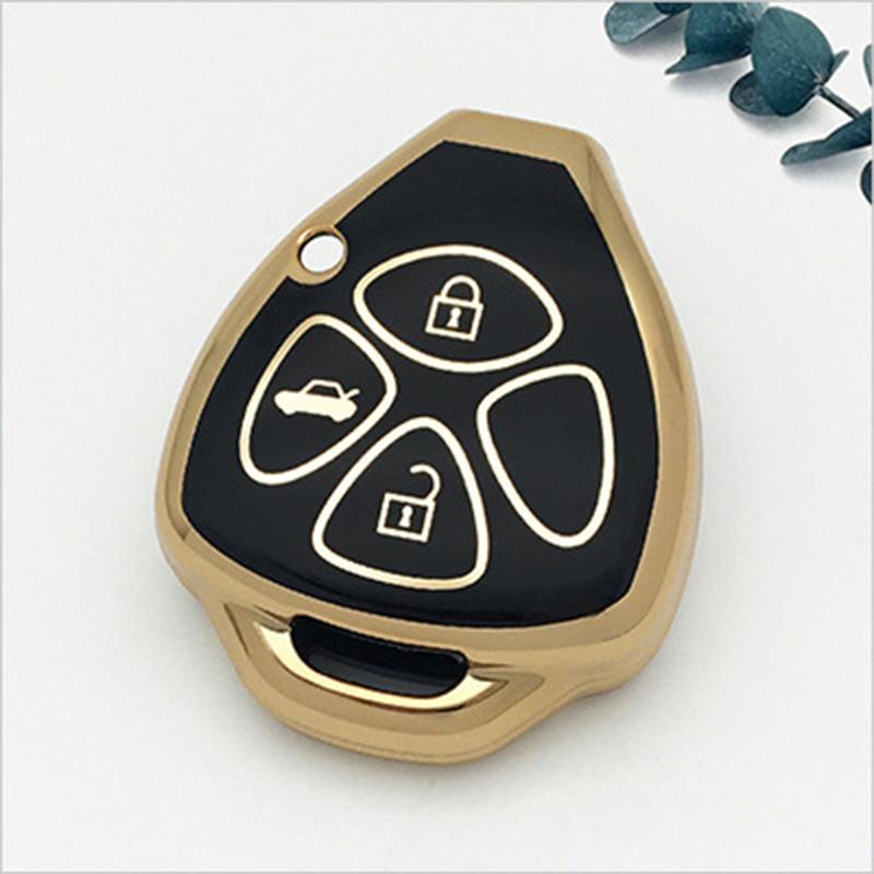 TPU Car Key Case Cover For Toyota Auris HiLux Corolla Fortuner Prado Verso Camry Reiz Yaris Vitz Vios Rav4 Ractis 2/3/4 Button