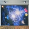 Space Universe Tapestries UV Reactive Starry Sky Tapestry Wall Hanging Backdrop for Bedroom Living Room Dorm Home Decor