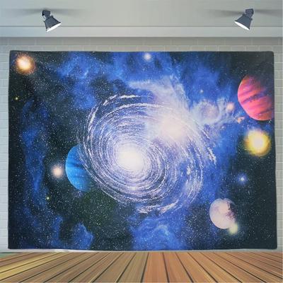 Space Universe Tapestries UV Reactive Starry Sky Tapestry Wall Hanging Backdrop for Bedroom Living Room Dorm Home Decor
