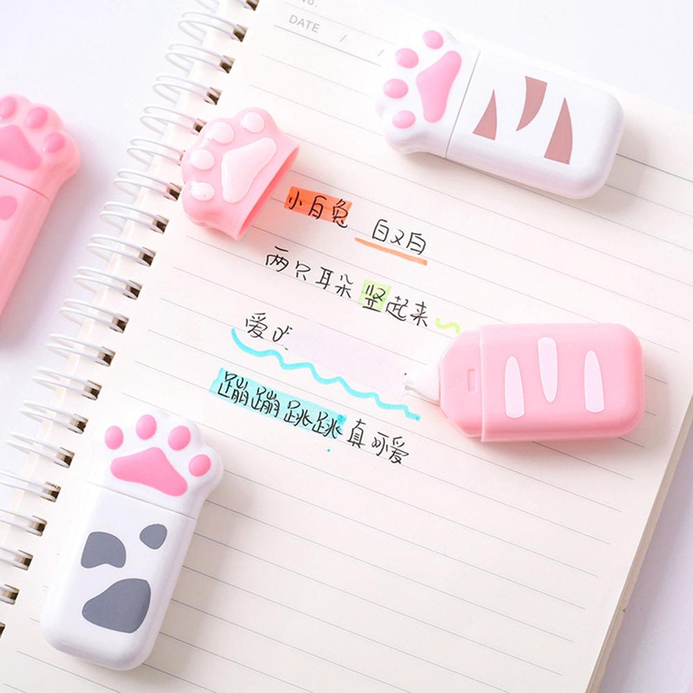 Student Prize Portable White Out Corrector Cat Claw Correction Tape Stationery Correction Supplies