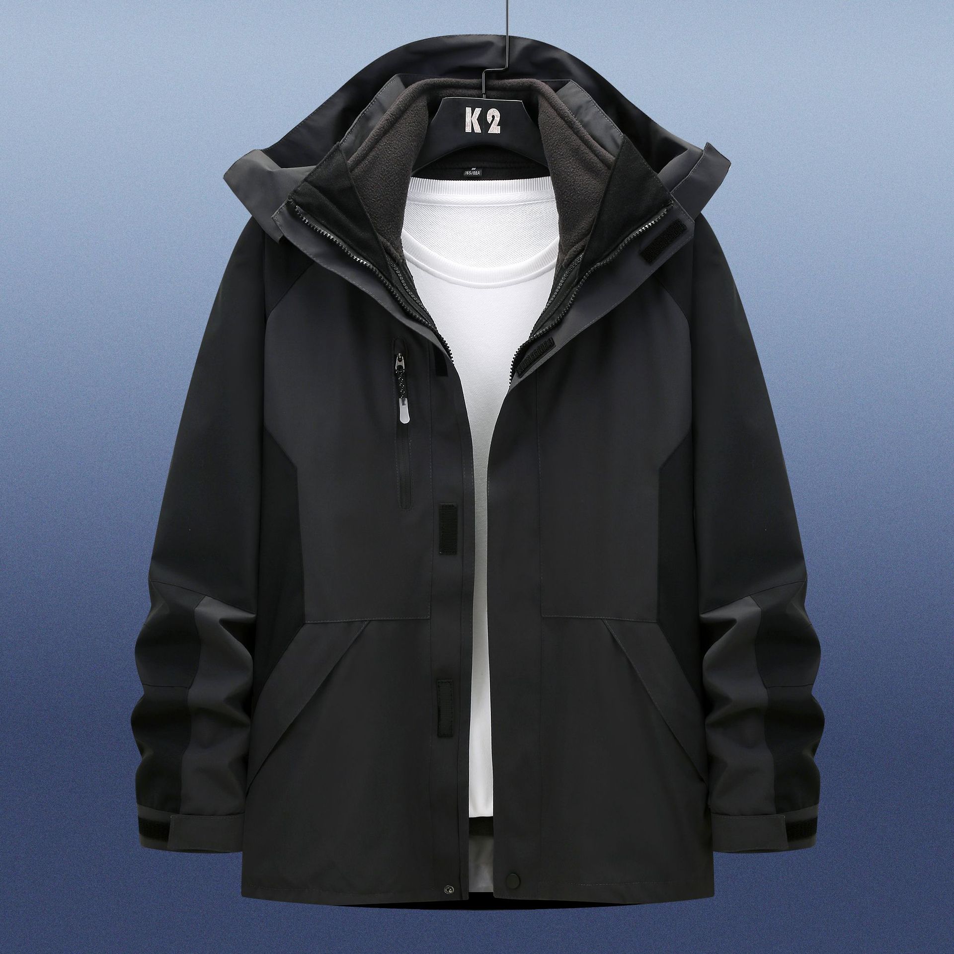 Теплая и функциональная мужская зимняя куртка 3-в-1 со съемной флисовой подкладкой — фото 8