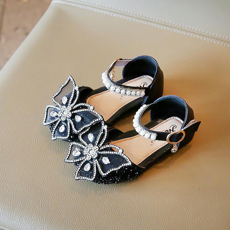 Korean Style Cute Bowknot Sequin Princess Dance Sandals For Little Girls 21