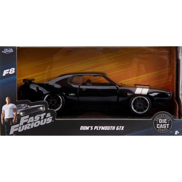 Kyosho Jada Toys Fast & Furious 1/32 Plymouth GTX Black Dominic Toretto Diecast Model Car JADA98300