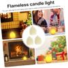 DOITOOL 3pcs Decorative Candle Lanterns Decorative Candles Battery Candle LED Pine Cone Candles Electronic Candles LED Christmas Tealight Wax Candle