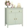 Credenza - HOMCOM - cassetto, doppia porta, ripiano regolabile - pannello di particelle - 80 x 40 x 90 cm - verde chiaro