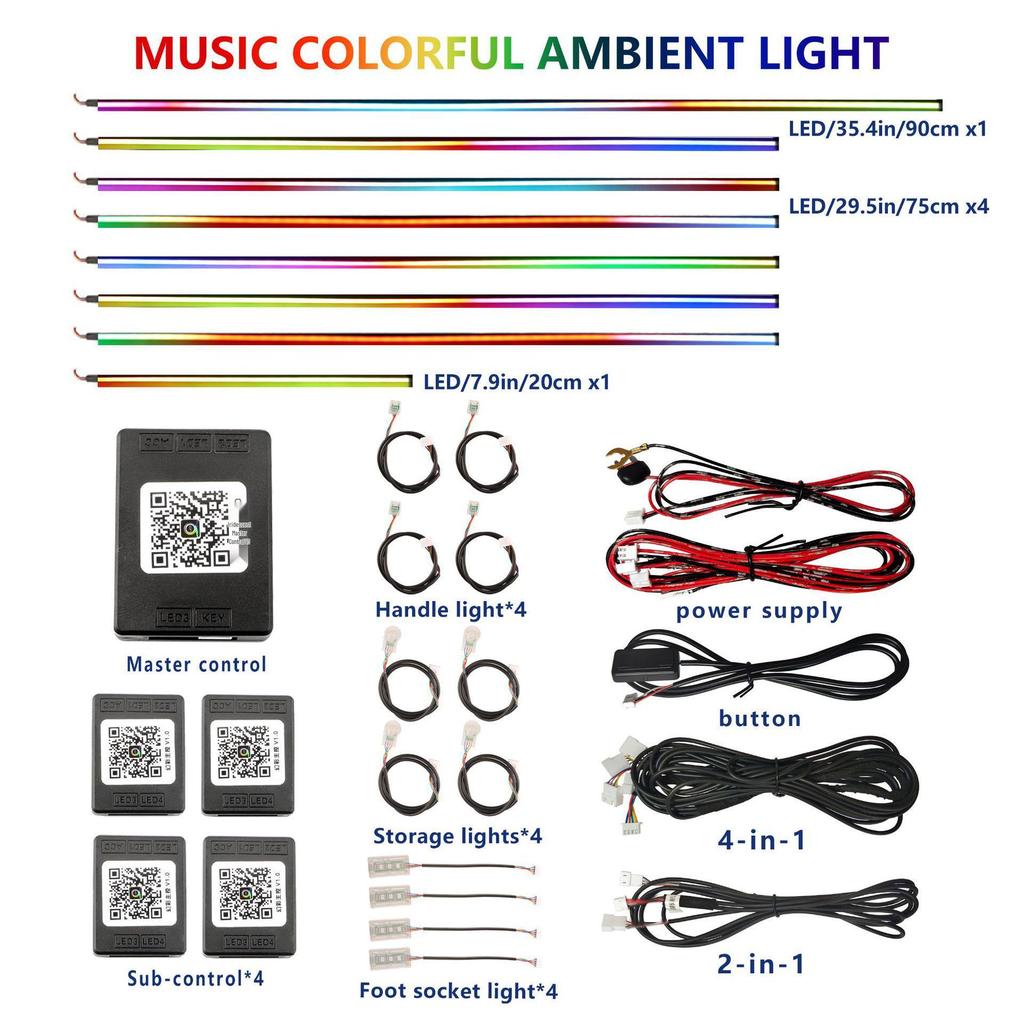 LED Interior Ambient Lights for 2017-2018 Jeep Renegade