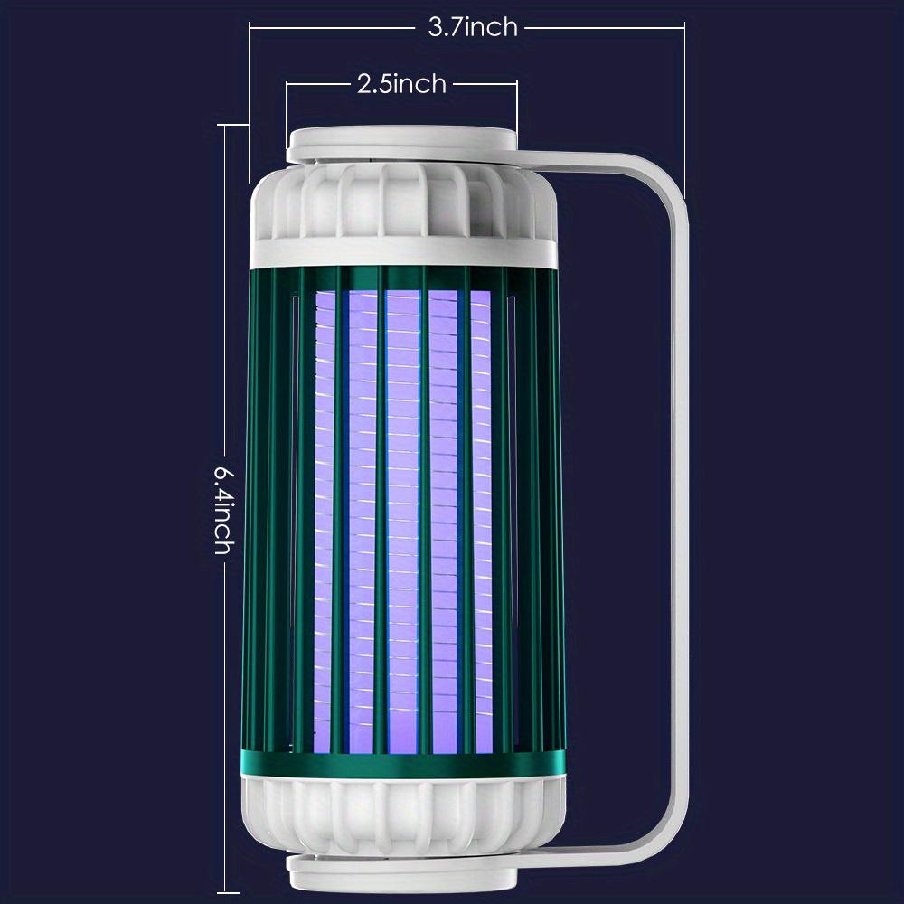 Rechargeable Mosquito Zapper Lamp with Dual Functions: Purple LED And Desk Light, Suitable for Camping, Outdoor Spaces, And Indoor Pest Management