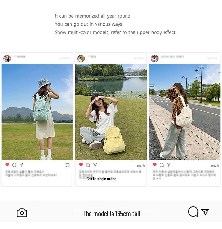 2025 Damen Leichter Rucksack im japanischen Stil zum Wandern und Reisen