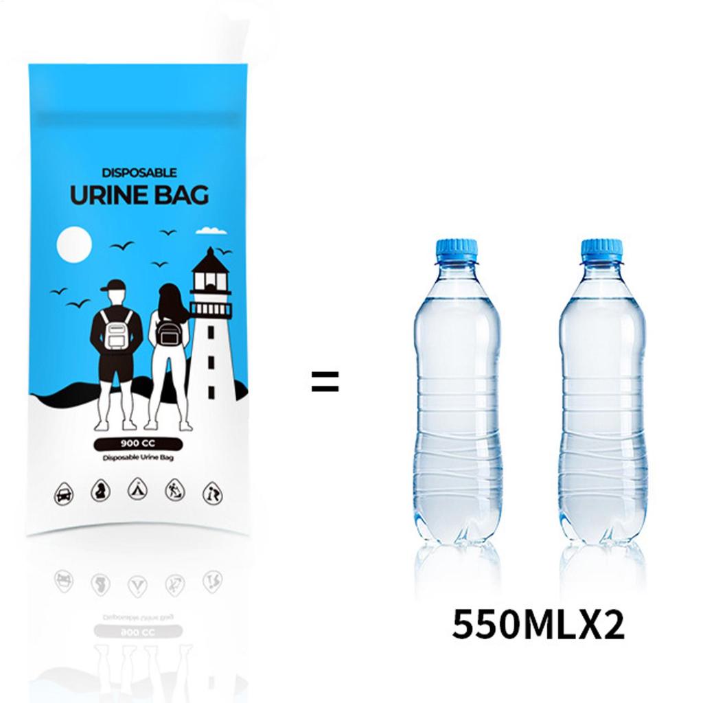 Urine Bag Portable Pee Container 900cc Portable Pee Bags For Men Women Elderly Camping Hiking Backpacking Car Road Trip Bed