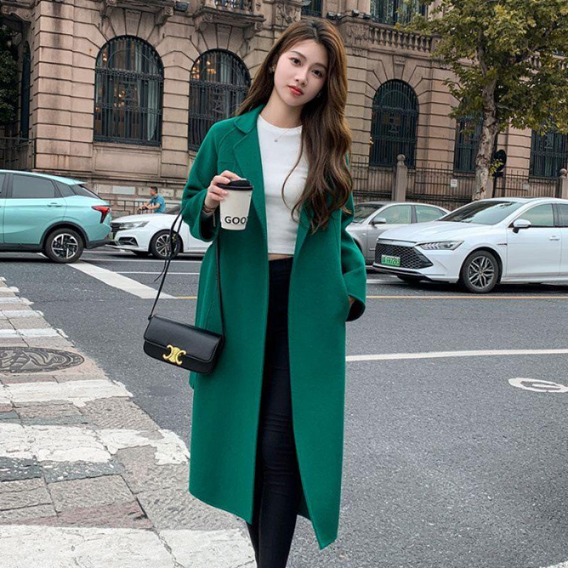 

Шерстяное пальто Dragon and Phoenix женское длинное 2024 новое зимнее повседневное шерстяное пальто в стиле Хепберн женское 3XL