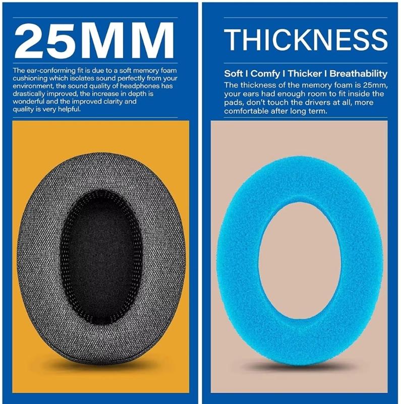 Earphone Sponge Cover Ear Pad Headphone Cushions Earmuffs for Cloud 2/ Flight GPROX Comfortable Earpads