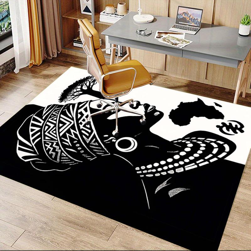1PC African Culture Non-Slip Floor Carpet, Suitable for Office, Bedroomand Playrooms. It Can Also Be Used As a Sofa Footrest cover-T35