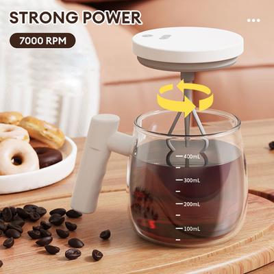 Tazza da Caffè Automescolante da 400 ml Tazza da Caffè Elettrica Ricaricabile con Mescolatore Impermeabile Bicchiere Automatico Mescolante da Bere