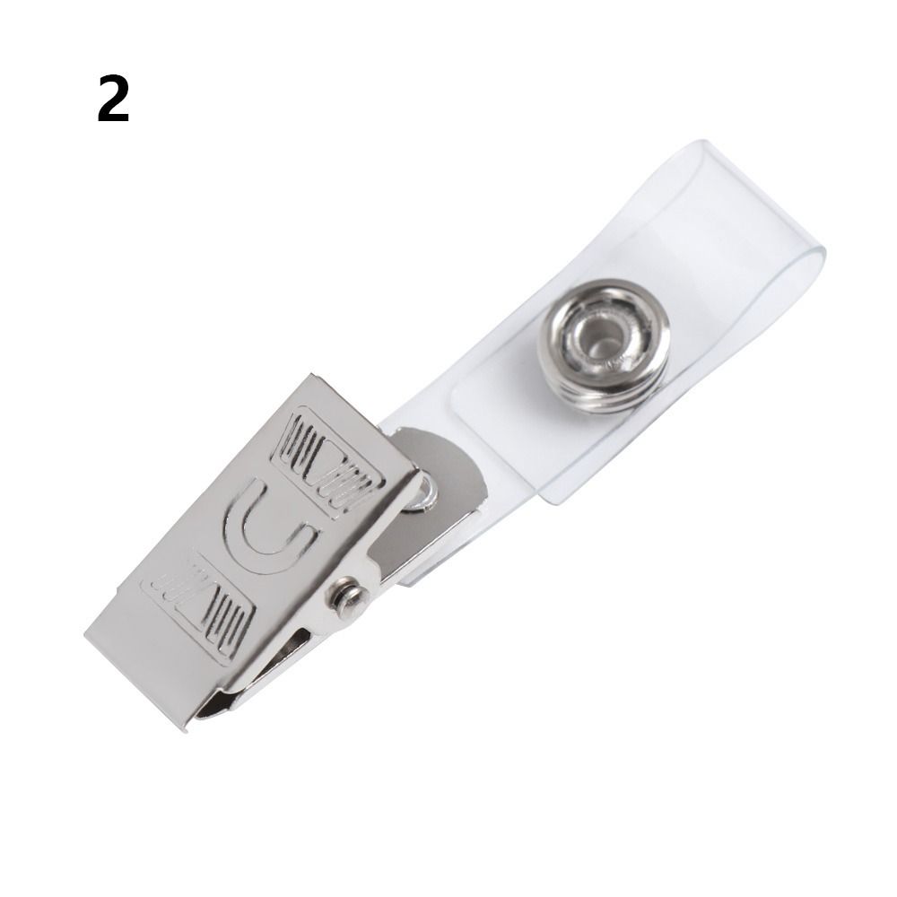 Quality Stainless Steel Anti-lost Stationary Reel Lanyard Clips Binder Key Name Tag Lanyard Clips
