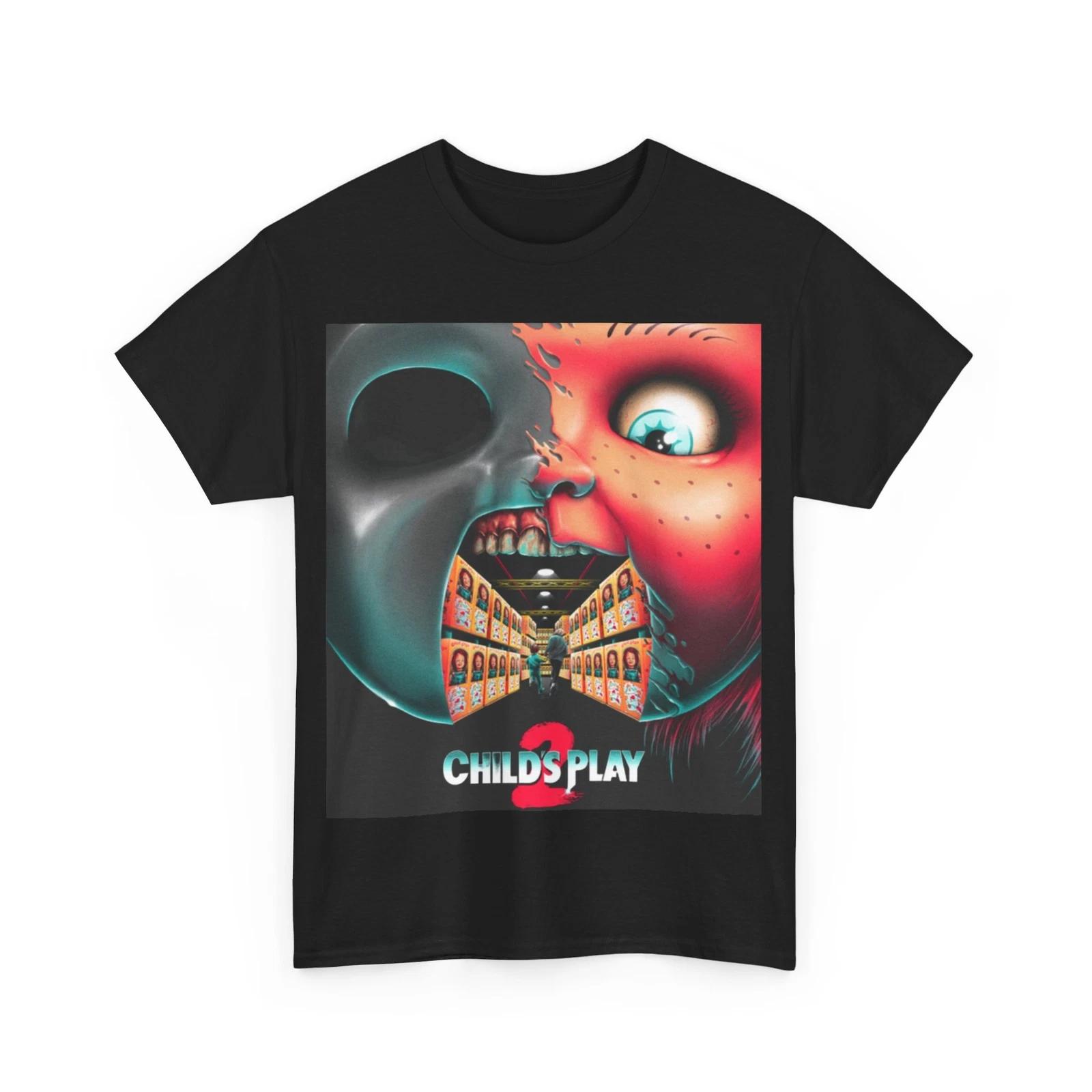 Child’s Play 2 1990 Movie Chucky Horror T shirt Unisex Heavy Cotton Tee 2XL