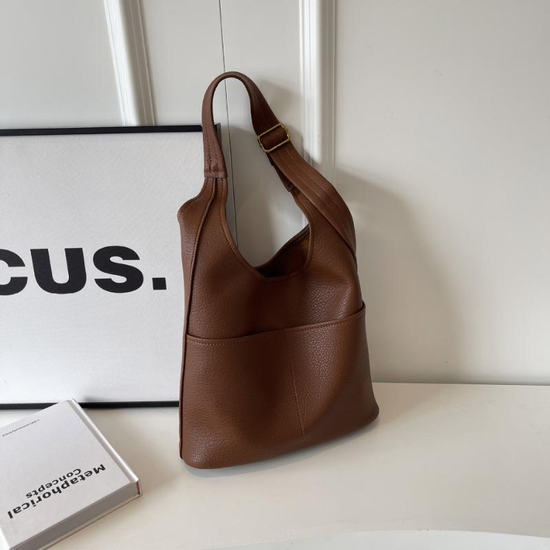 Retro new simple underarm mother bag soft leather large capacity shoulder handheld women's bag