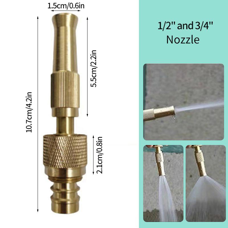 Duză de pulverizare Pistol de apă Aspersor direct din aliaj Presiune reglabilă Mașină de spălat furtun Robinet de apă Racord 1/2'' 3/4'' Conector rapid