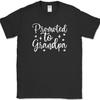 Promoted To Grandpa T-Shirt Funny Family New Baby Expecting Text Tee
